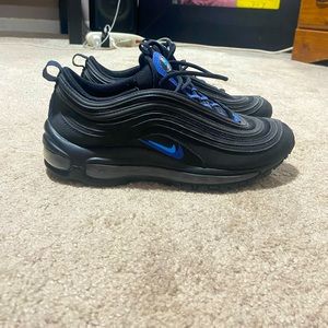 Nike air max 97 black dark marina blue size 7Y